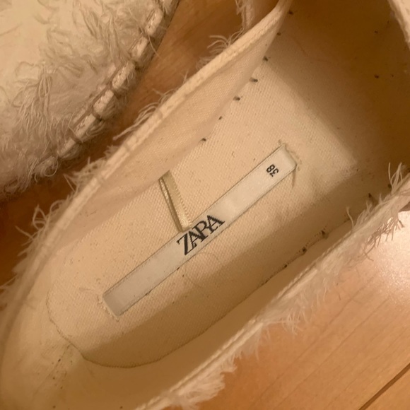 ☀️ Zara Flats/Loafers off white size 38 - Picture 3 of 3